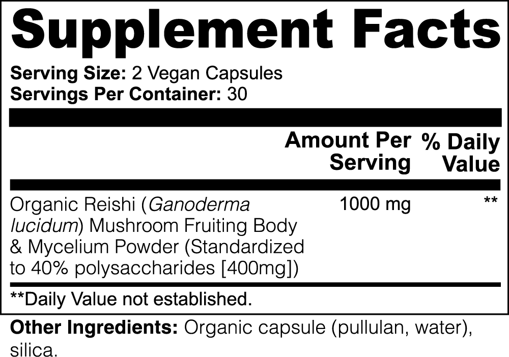 Reishi Mushroom - 1000MG Capsules